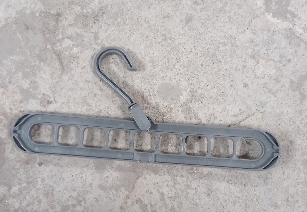 9-Hole Plastic Hanger Hook for Wardrobe Clothes Organization & Indoor Storage