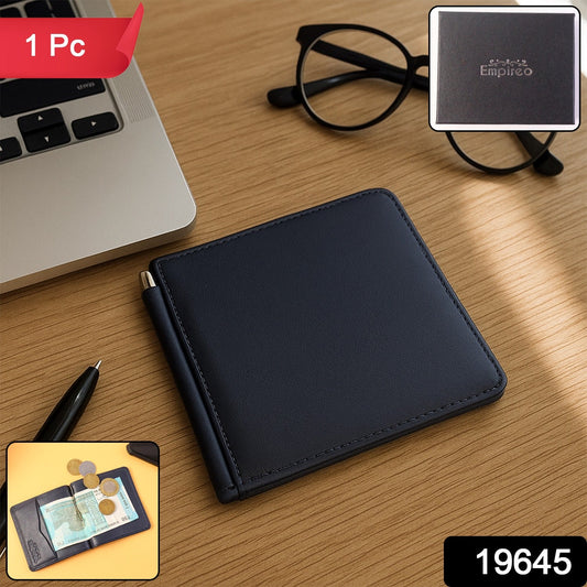 Menβs slim bi-fold wallet packed in premium gift box