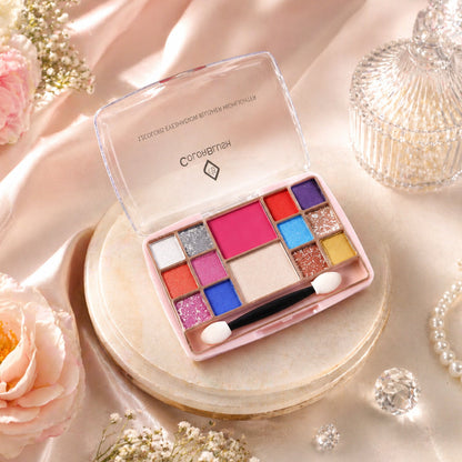 Multi-Color Eyeshadow & Compact Makeup Kit (15 GM / 1 Pc)