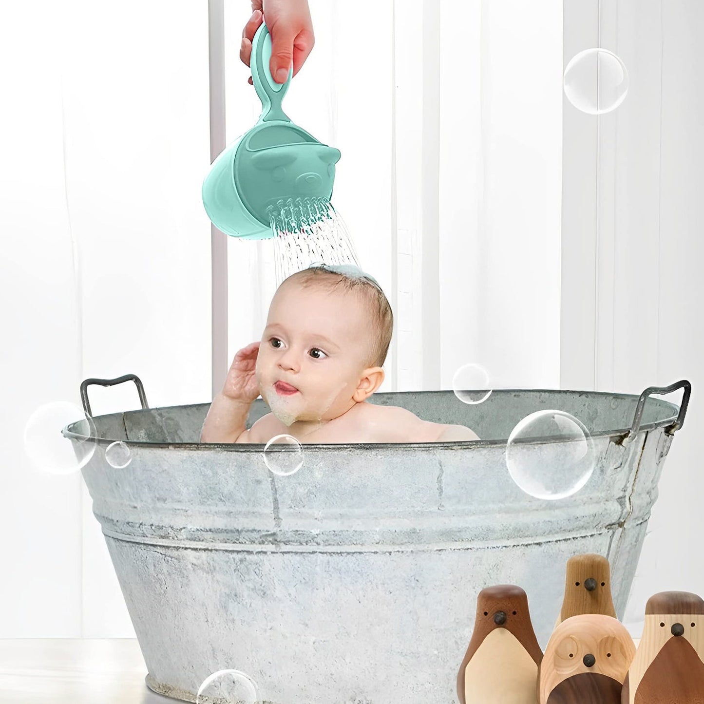 Baby Shampoo Shower Cup – Safe Soft Bath Tumbler for Kids’ Hair Washing
