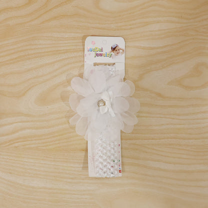 Cute Soft Elastic Floral Baby Headband Stylish Stretchable Hair Band (1 Pc)