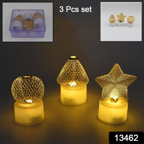 Flameless and Smokeless Decorative Candles (3 Pc Set)