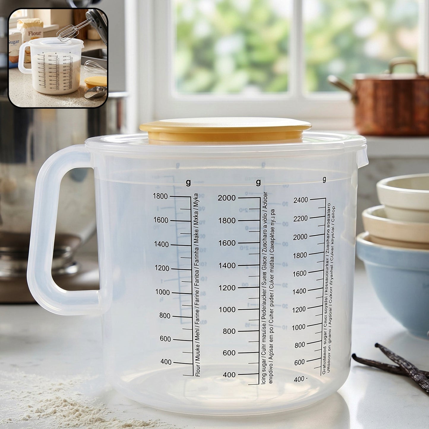 Plastic Measurement Storage Box with Lid – 1 Pc