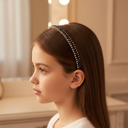 Party wear black crystal hair band