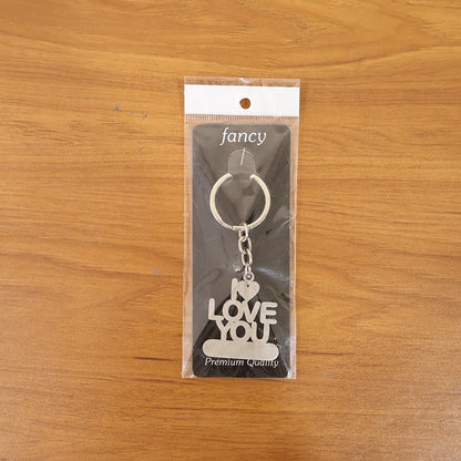 Premium Metal Love You Keychain 1 Pc