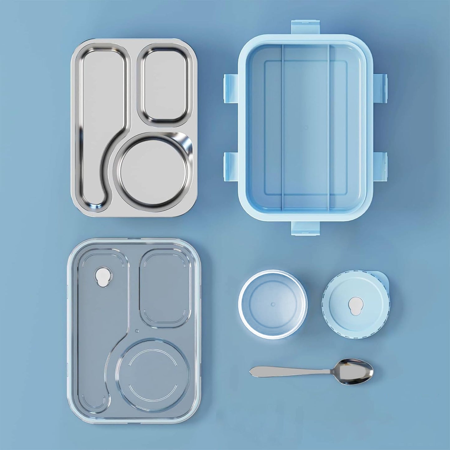  Stainless Steel Compartment Lunch Box - feature