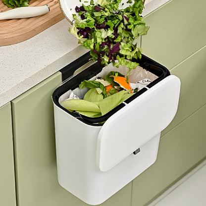 Portable Kitchen Waste Bin with Lid