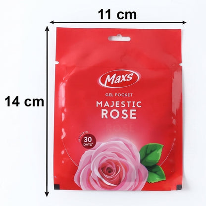 Maxs Majestic Rose Gel Air Freshener Pocket Long Lasting 10 Gm