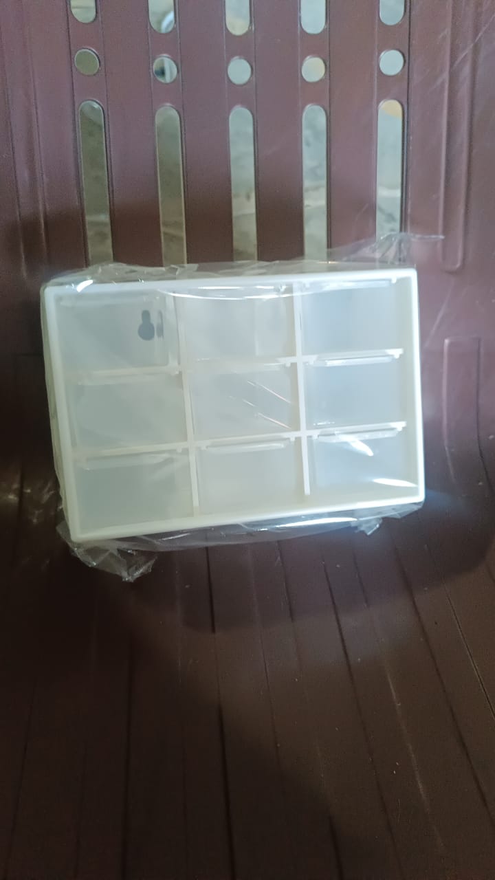 Plastic drawer organizer 9 compartments for craft items India