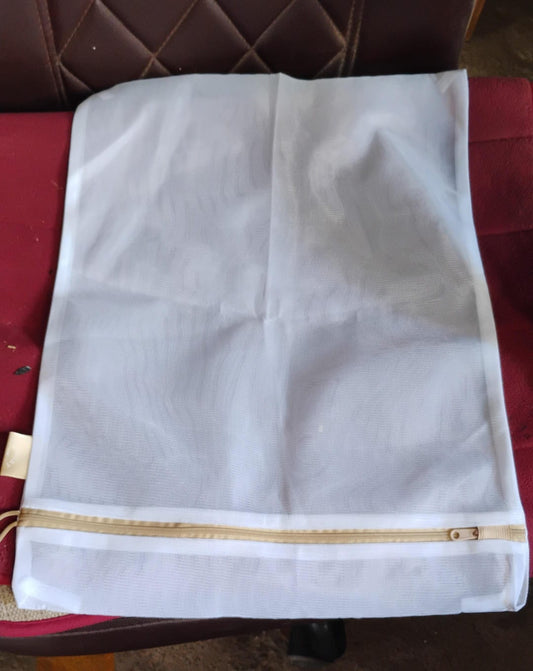 Large Mesh Laundry Bag with Zipper for Delicates & Travel Storage