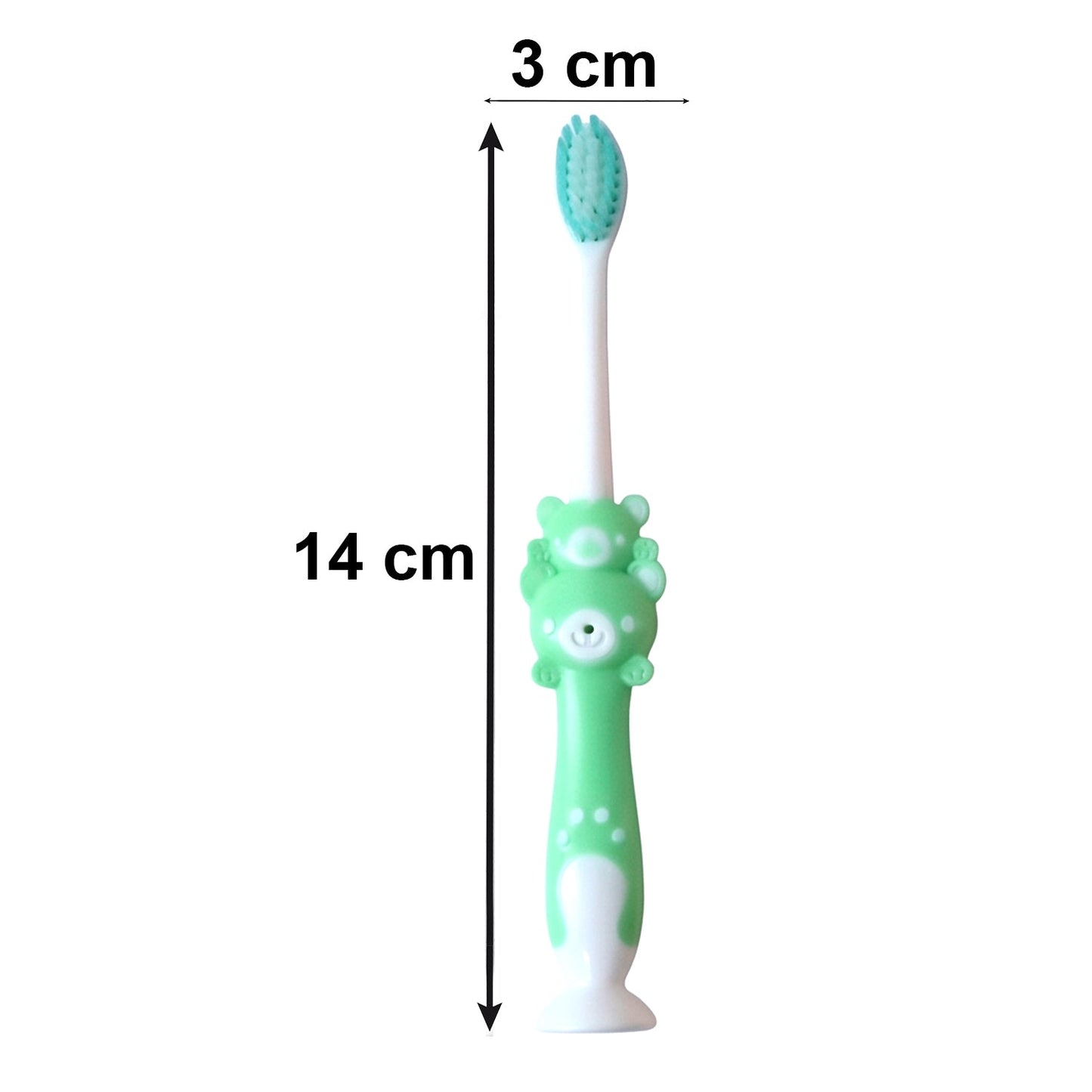 Kids Toothbrush with Cute Cartoon Whistle Toy Set (2 Pc Set)