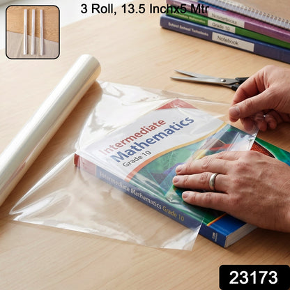 transparent book covering roll 13.5 inch durable plastic