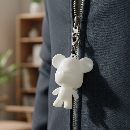 cartoon bear mini figure keychain charm